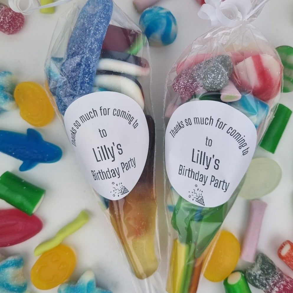 White Personalised Party Bags