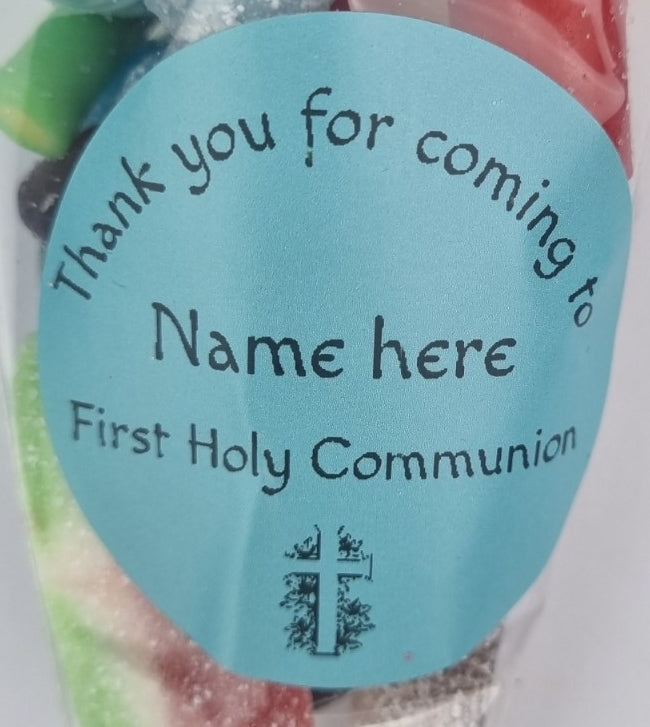 Holy Communion Party Bag with Lolly Blue or Personalised