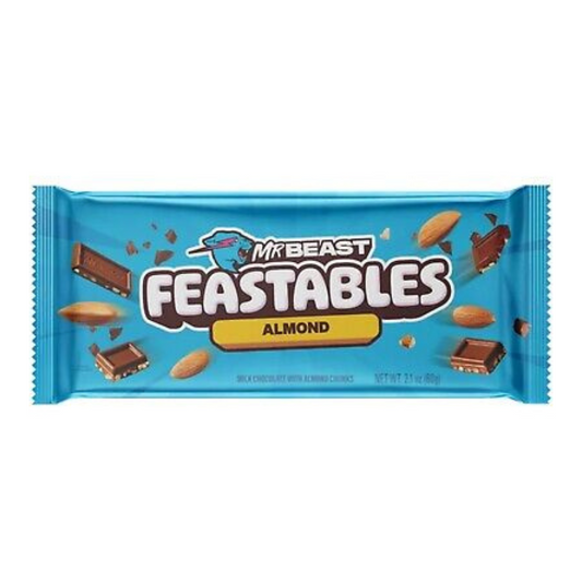 Mr Beast Feastables MrBeast Milk Chocolate Bar - Almond