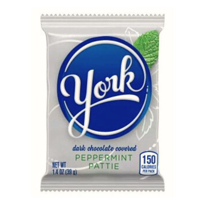 York Dark Chocolate covered Peppermint Pattie GF 39g