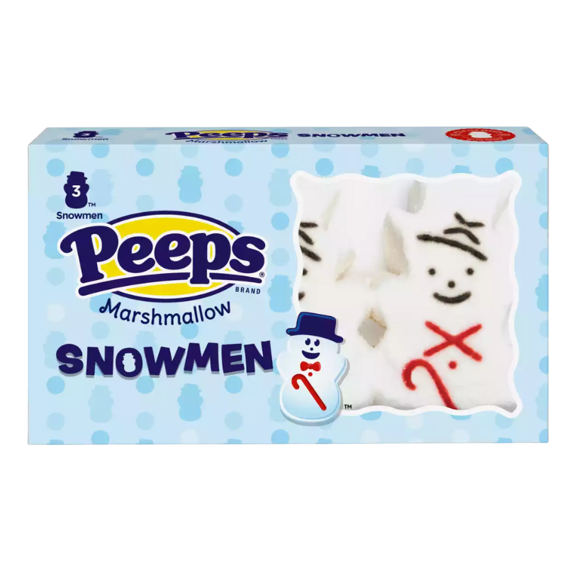 Marshmallow Peeps Snowmen 3 Pack Tray