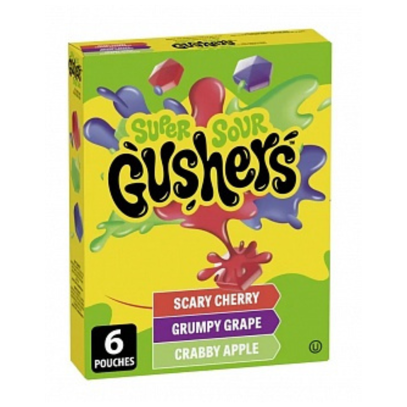 Fruit Gushers Super Sour 6 Pack 138G