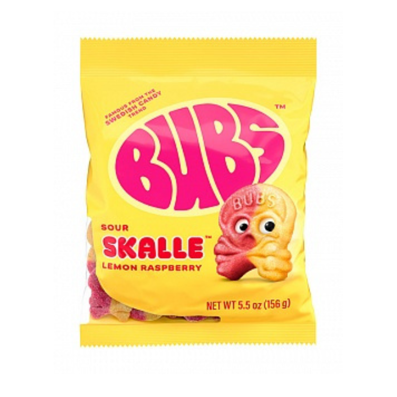 BUBS Sour Skalle Lemon Raspberry 156g