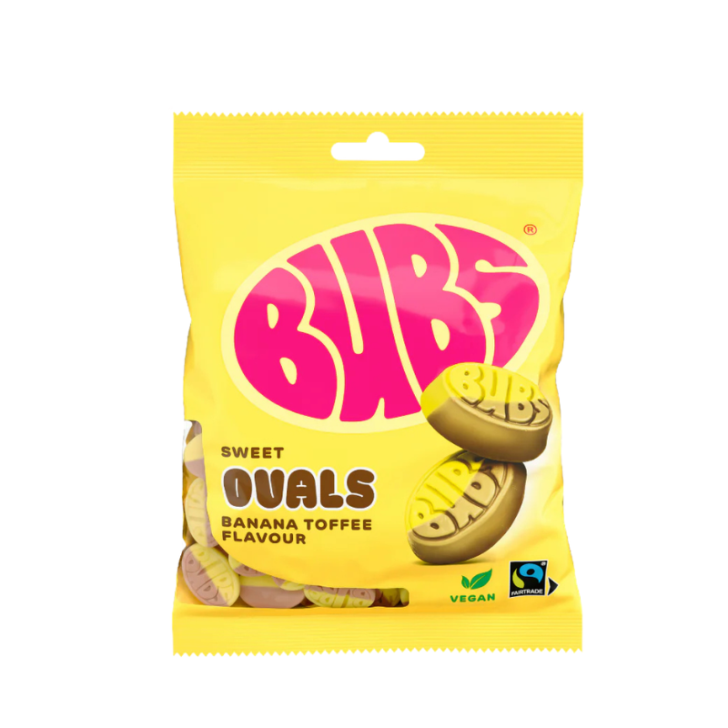 BUBS Sweet Ovals Banana Toffee 156g