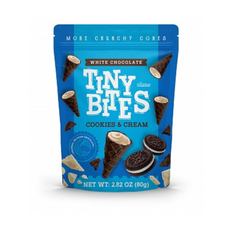 Tiny Bites Waffle Cones Cookies and Cream 80g