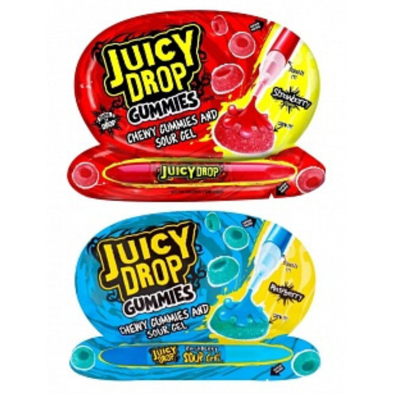 Bazooka Juicy Drop Gummies Strawberry & Raspberry
