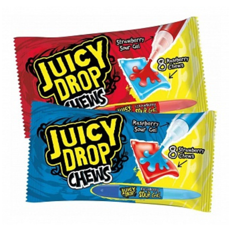 Bazooka Juicy Drop Chews Strawberry & Raspberry
