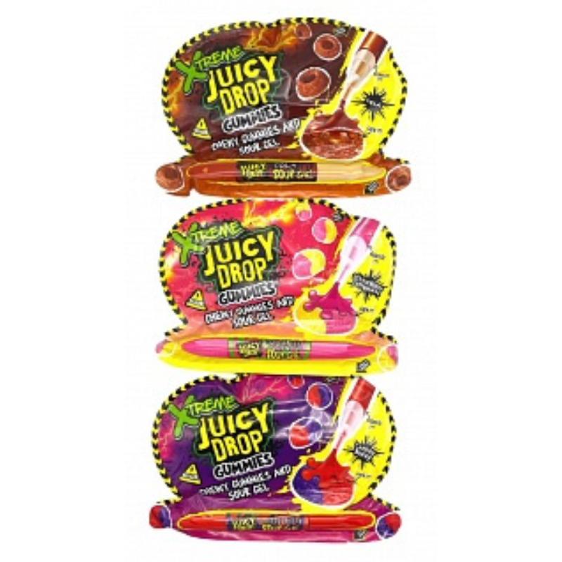 Bazooka Juicy Drop Gummies Xtreme Mixed Flavours 57G