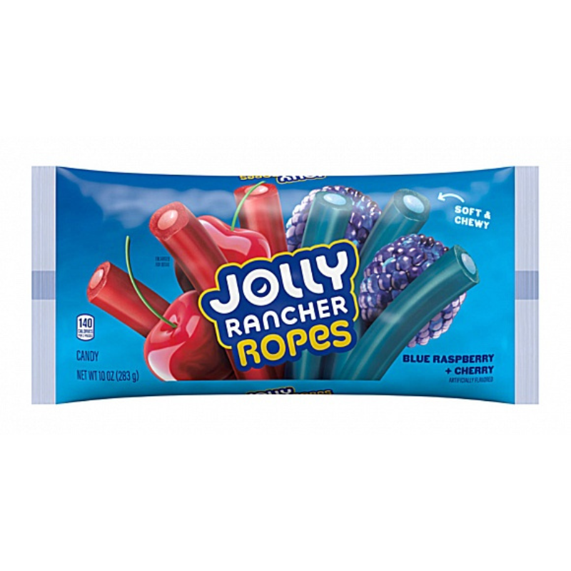 Jolly Rancher Ropes Blue Raspberry & Cherry 283g