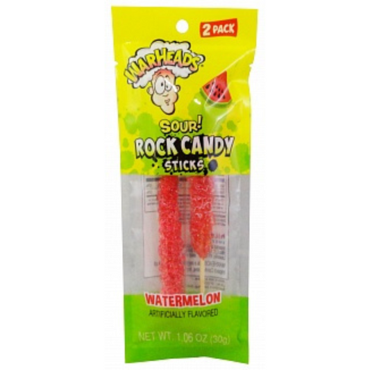 Warheads Sour! Rock Candy Sticks Watermelon