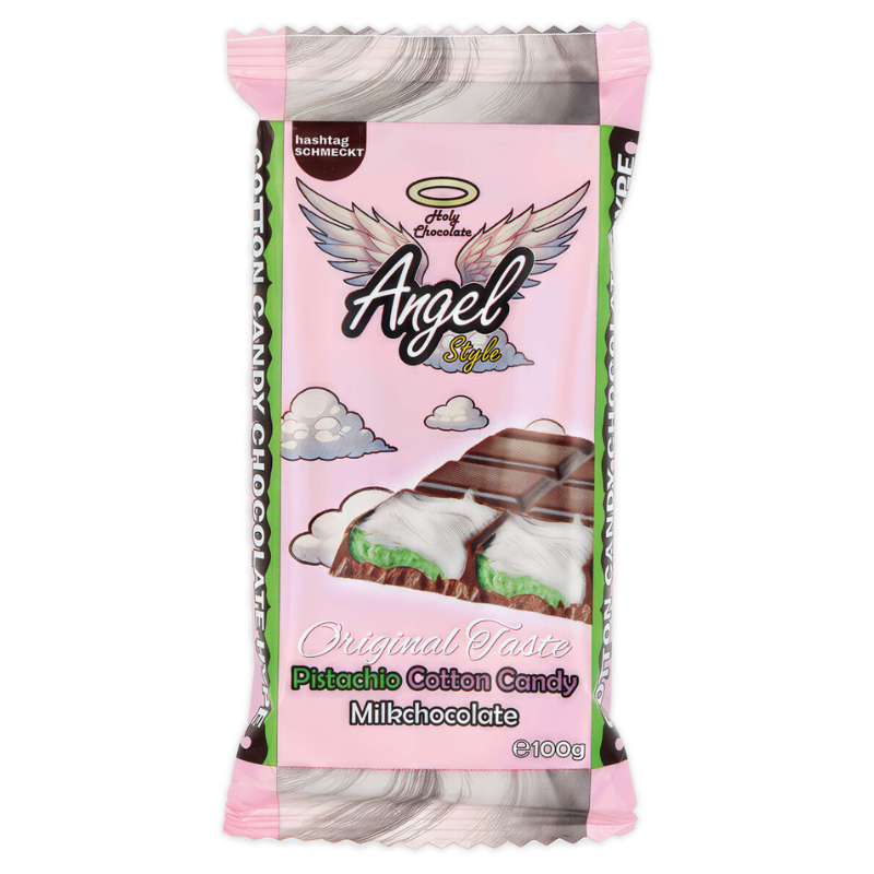 Angel Hair Chocolate - Pistachio Cotton Candy Milk Chocolate 100g
