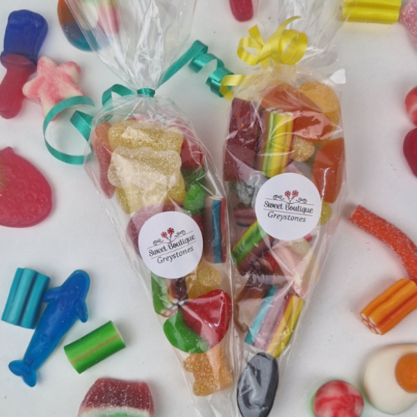 Green Personalised Sticker Party Bags,