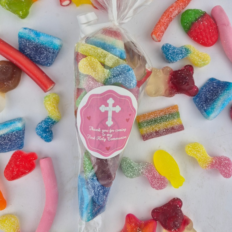 Pink Thank you for coming to my First Holy Communion Party Bag. Standard or Personalised