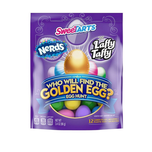 Sweetarts Golden Egg Hunt 12 Candy Filled Plastic Eggs 96g
