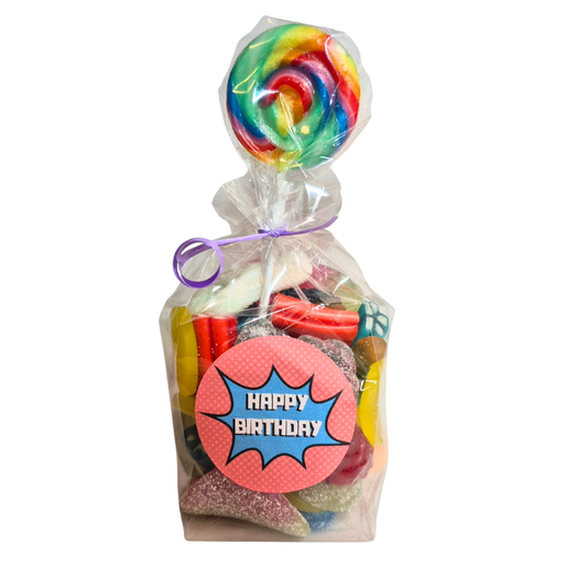 Happy Birthday Party Bag with Lolly