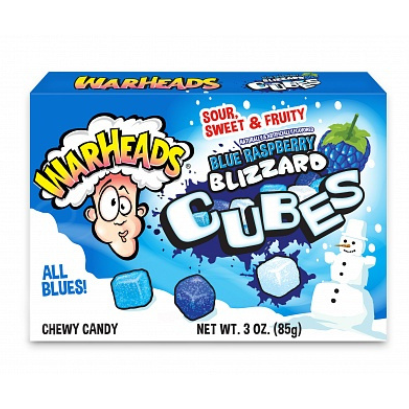 Warheads Blizzard Cubes Blue Raspberry