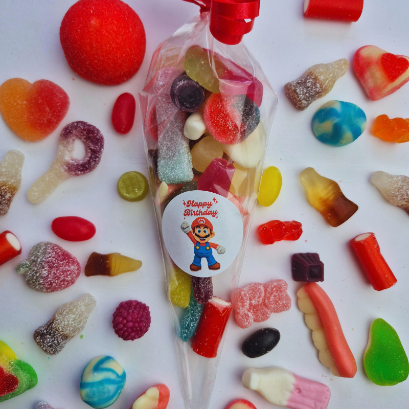 Birthday Party Bag with Mario Sticker