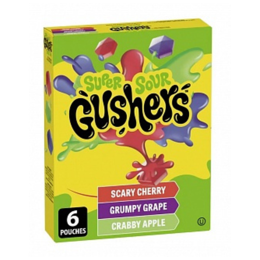 Fruit Gushers Super Sour 6 Pack 138G