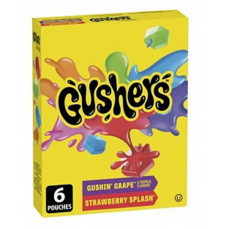 Fruit Gushers Gushin' Grape & Strawberry Splash 6 Pack