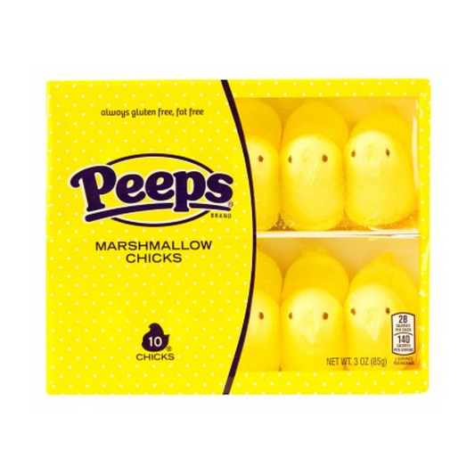 Peeps Marshmallow Chicks Yellow 10 Pack