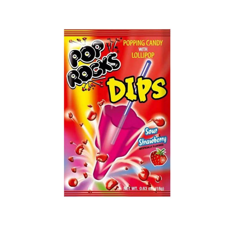 Pop Rocks Dips Sour Strawberry 18 gr.