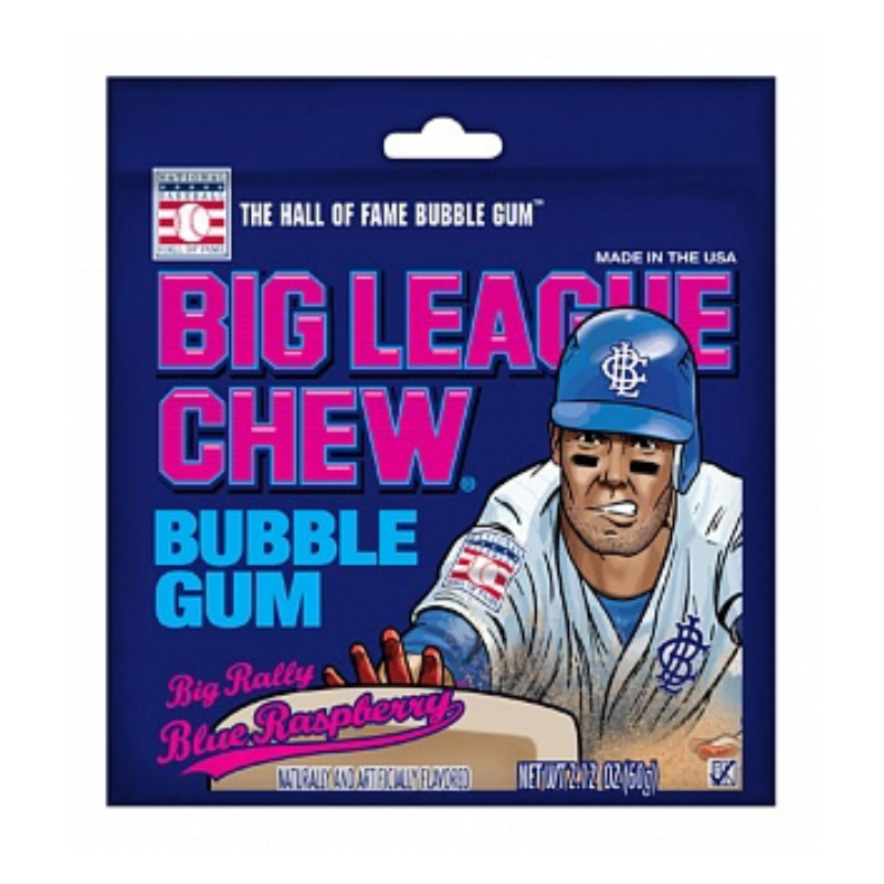 Big League Chew Bubble Gum Blue Raspberry 60g