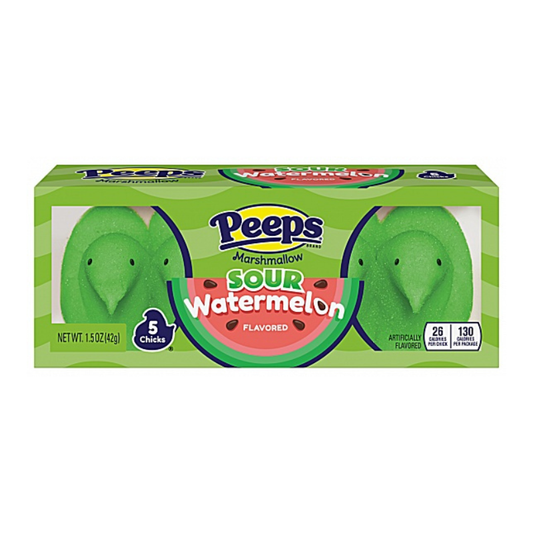 Peeps Marshmallow Chicks Sour Watermelon 5 Pack