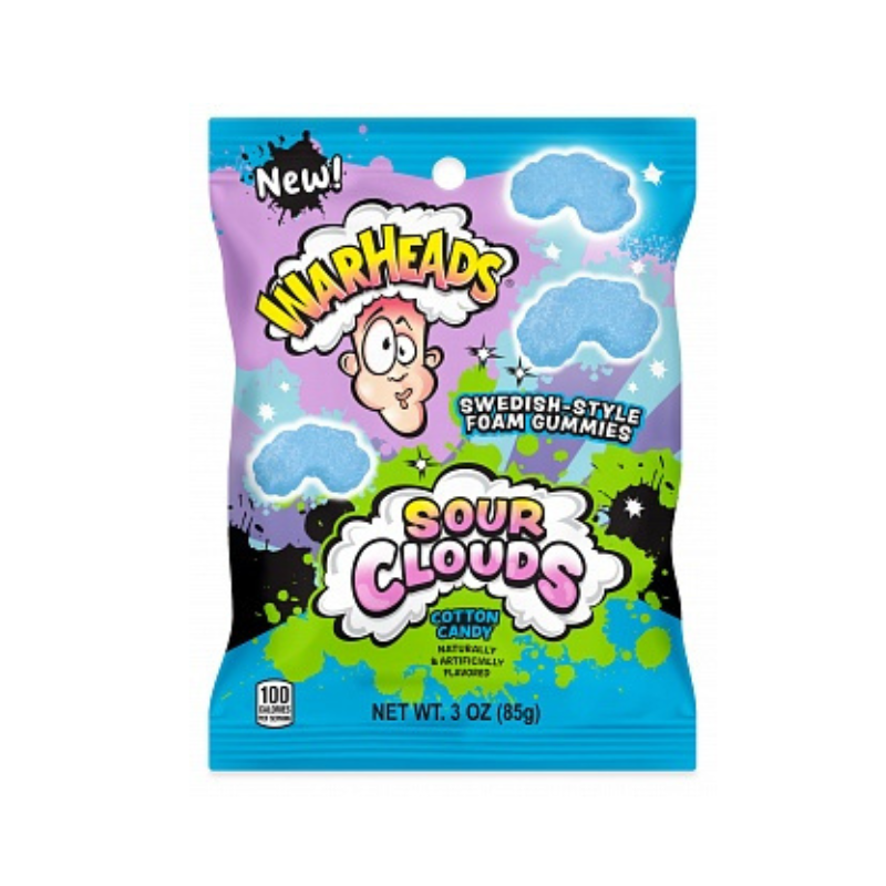 Warheads Sour Clouds Cotton Candy 85g