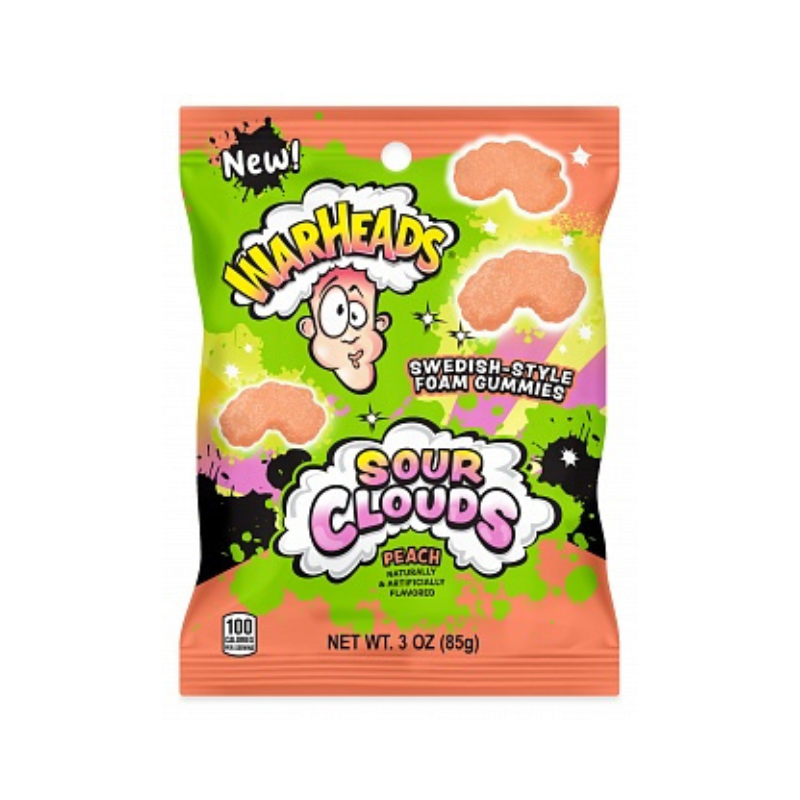Warheads Sour Clouds Peach 85g