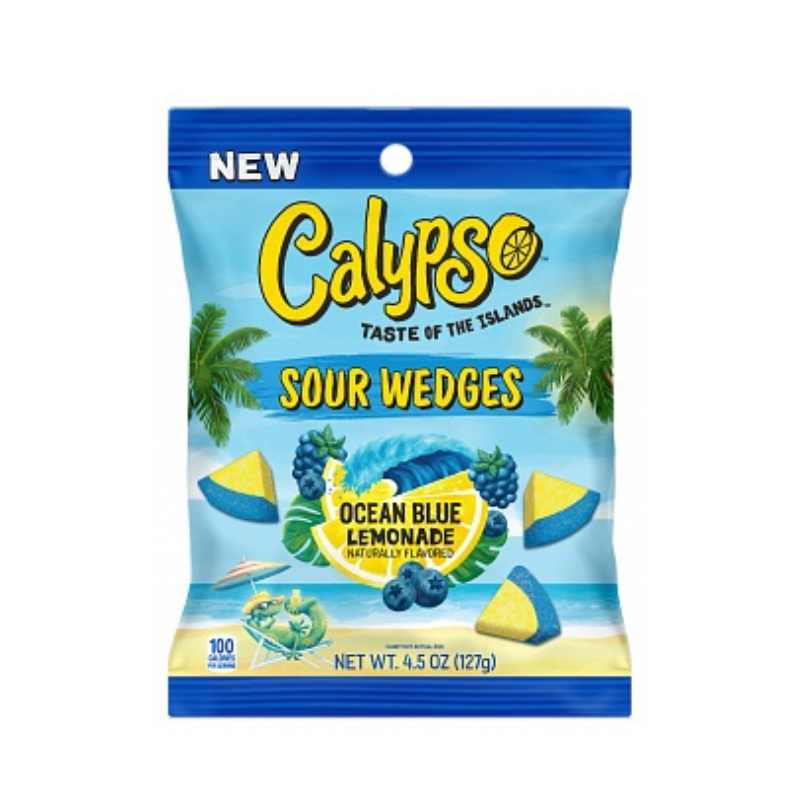 Calypso Sour Wedges Ocean Blue Lemonade 127g