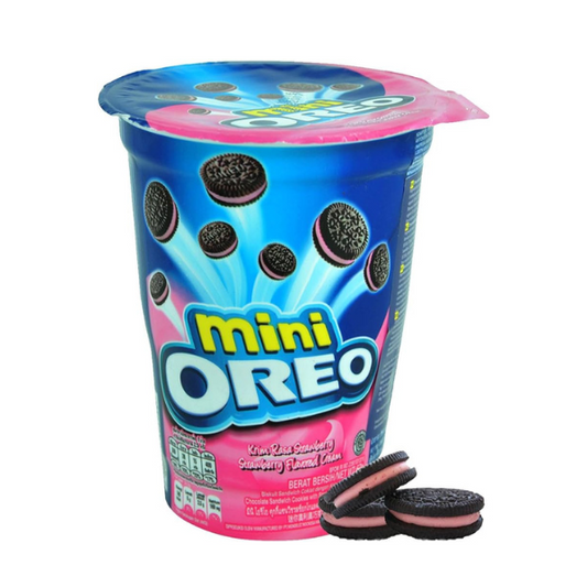 Oreo Mini Strawberry Flavoured Cream Biscuit Cup 67g
