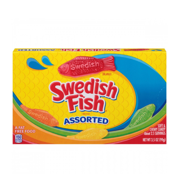 Swedish Fish Assorted Colours & Flavours Theatre Box 99g