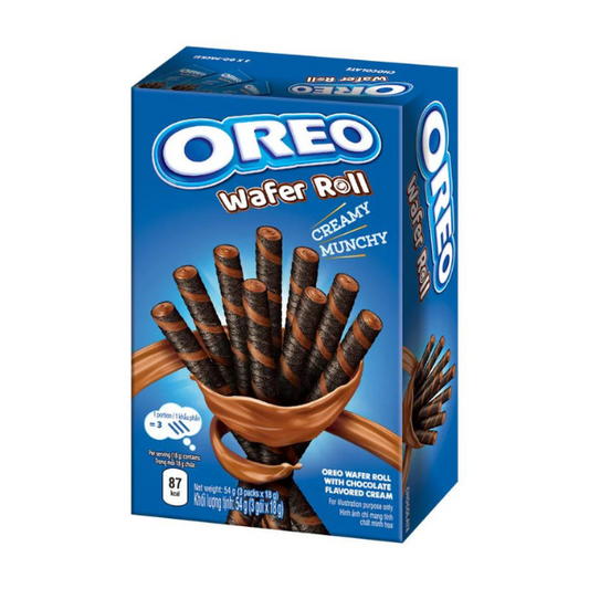 Oreo Chocolate Cream Filled Wafer Rolls 54g