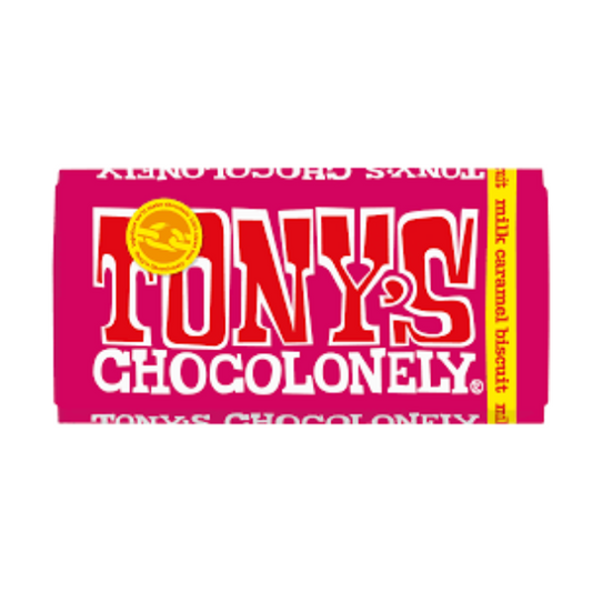 Tony's Chocolonely Milk Chocolate Caramel Biscuit Fairtrade 180g