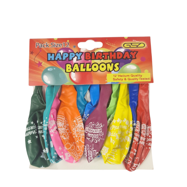 Happy Birthday balloons