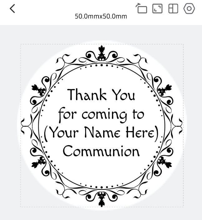 Thank You for coming to my First Holy Communion Cone Bag