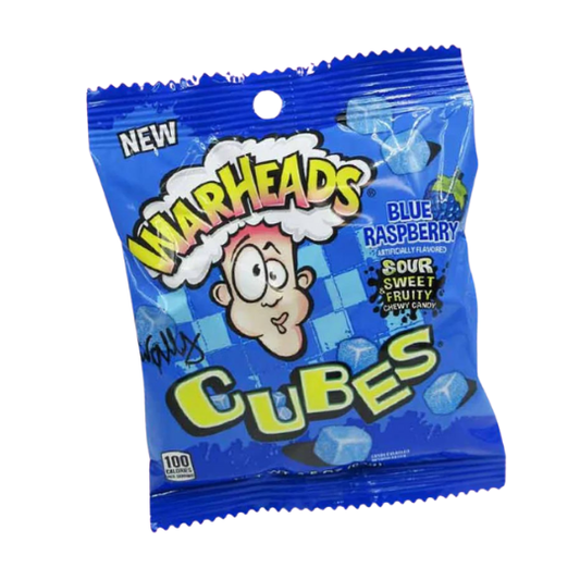 Warheads Blue Raspberry Cubes 99g