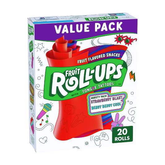 Fruit Roll-Ups Strawberry Blast/Berry Berry Cool - 283g