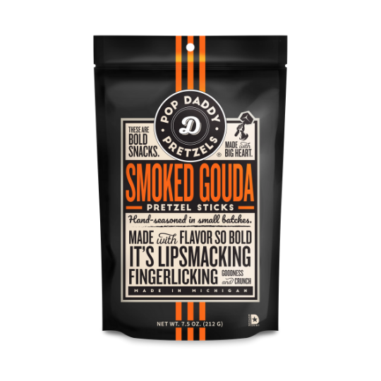 Pop Daddy smoked gouda pretzels 212G