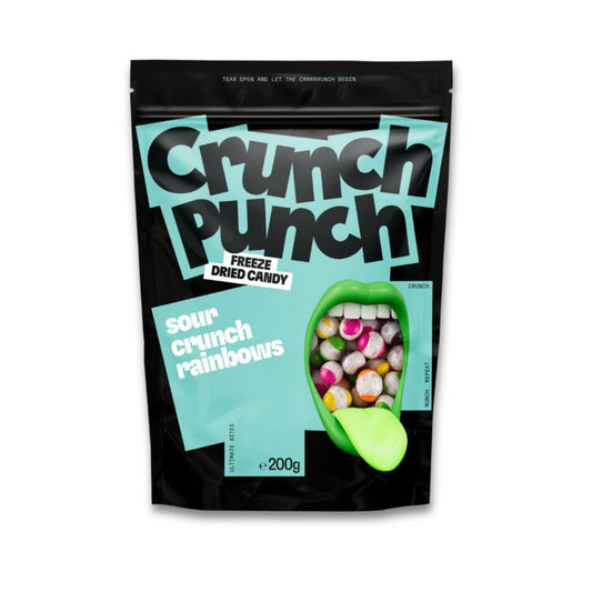 FREEZE DRIED CANDY. Sour Punch Sour Crunch Rainbow 200g